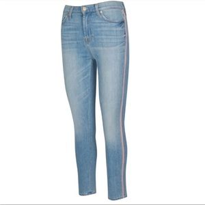 NWT 7 FOR ALL MANKIND Gwenevere High Waist Ankle Skinny Blush Stripe 28
